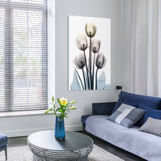 Empire Art Direct 32" x 48" Springing Tulips Frameless Free Floating Printed Tempered Glass Wall Art